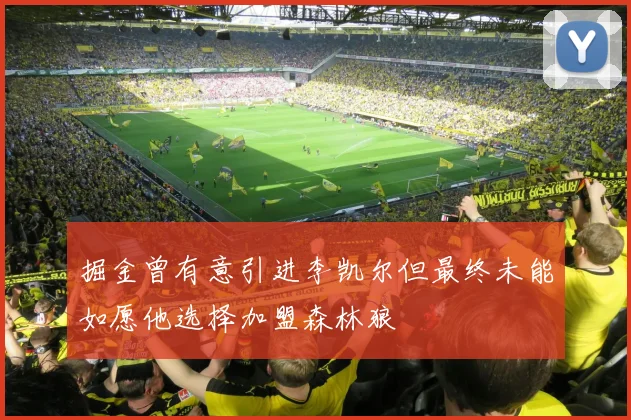 掘金曾有意引进李凯尔但最终未能如愿他选择加盟森林狼